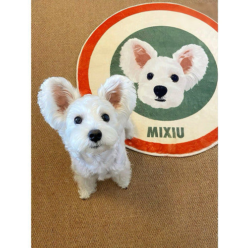 Custom Pet Rug - Personalized Cat & Dog Mat with Name | Non-Slip Plush Blanket | Pet Lover Gift