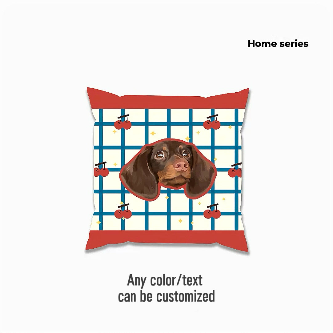Hand-Drawn Design Pet Custom Irregular-Shaped Pillow